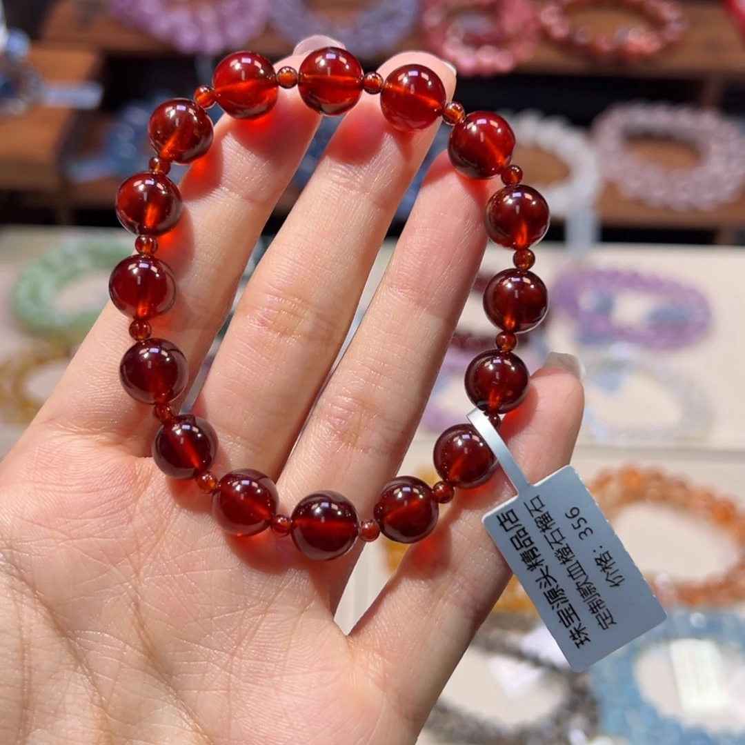 未镶嵌石榴石手链9m许研同款高阶版石榴石