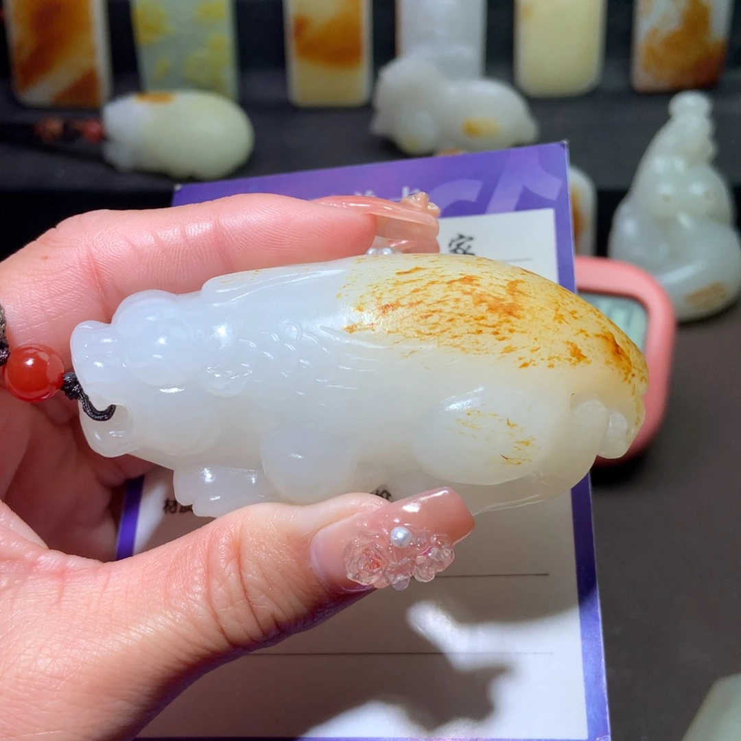 和田玉挂件未镶嵌朝****梧