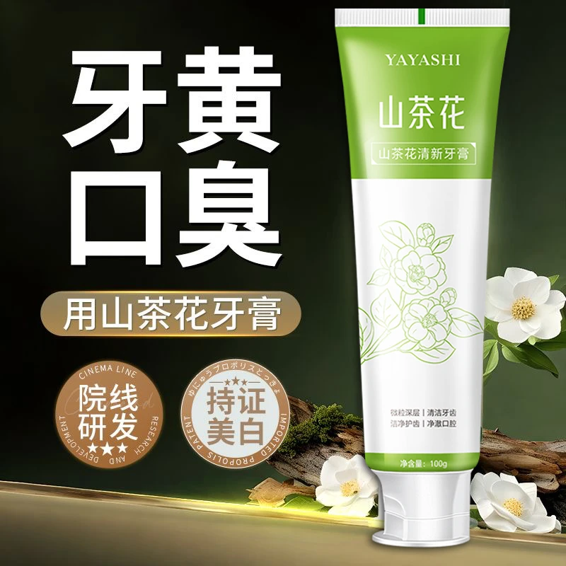 雅牙仕山茶花清新牙膏清洁口腔清新口气护齿清洁牙齿亮白净齿牙膏