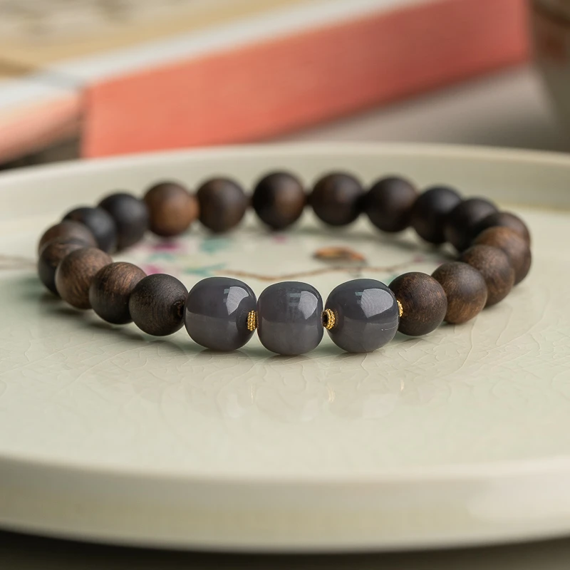 达拉干和田玉单圈手串