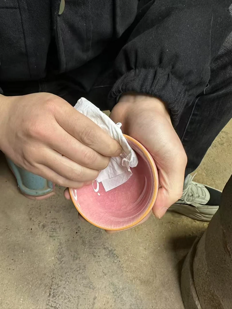 建窑建盏 粉色冰裂