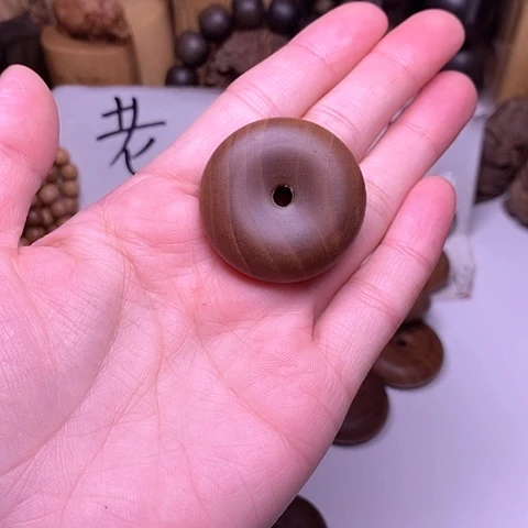 檀香木吊坠檀香黑肉平安扣