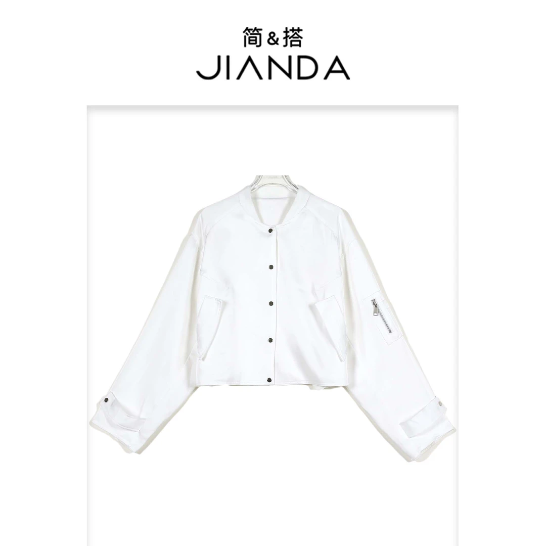 简&搭【千屿Sheila】棒球领外套252-WT/0414-33