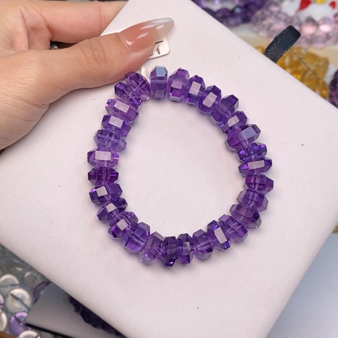 未镶嵌水晶手串全净帝王紫切克40A52