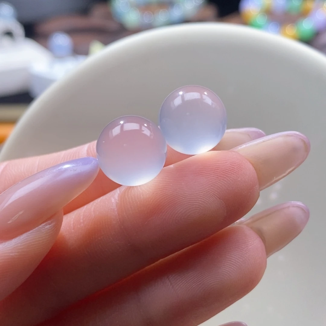 翡翠未镶嵌颈饰翡翠高冰白月光珠多样性发其一