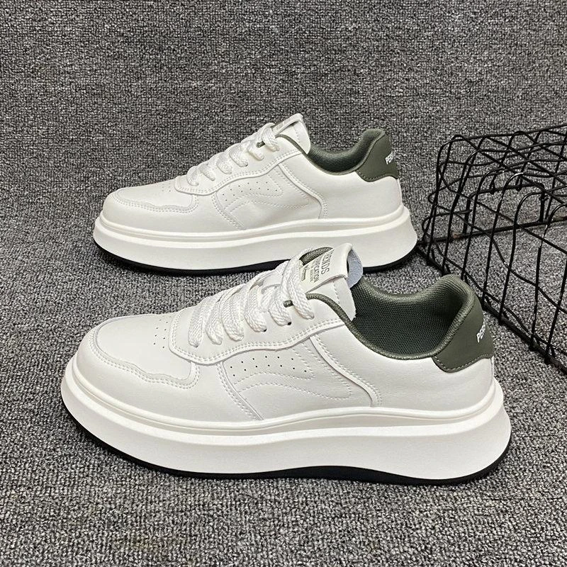 玛古芭板鞋男款简约时尚潮流韩版低帮休闲鞋厚底增高百搭男士潮鞋