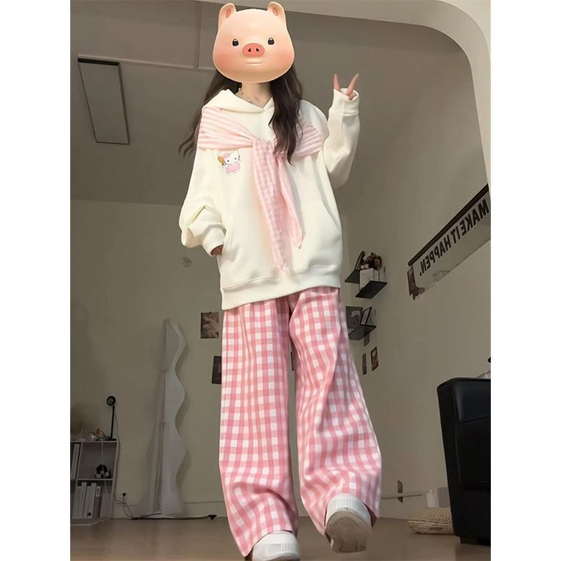 【ZHAP】【刺绣款】重磅显瘦连帽卫衣女盐系通勤休闲欧美风百搭冬季上