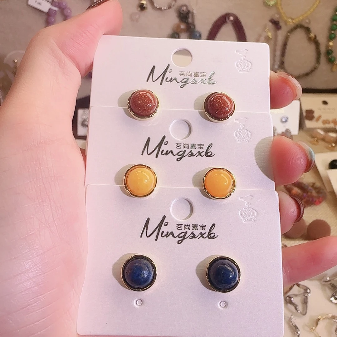 仿珍珠铜合金925银耳钉