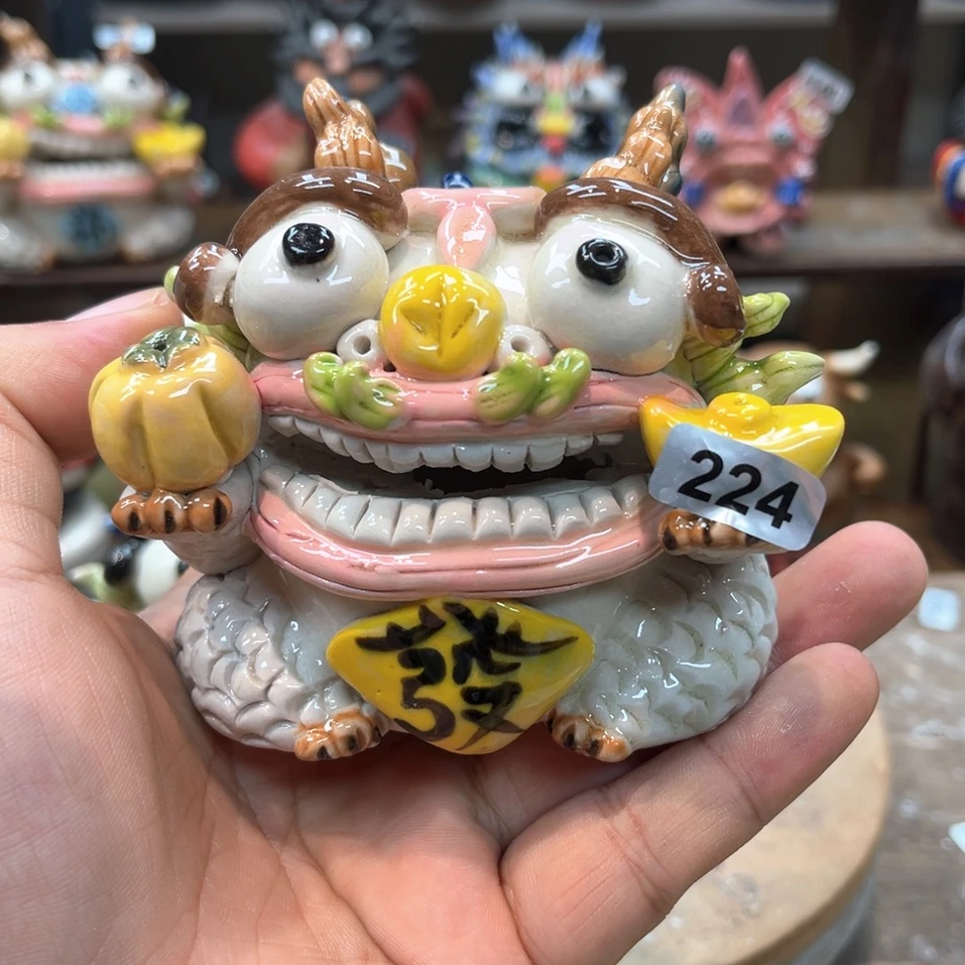 摆件直播间纯手工抽象陶瓷摆件224
