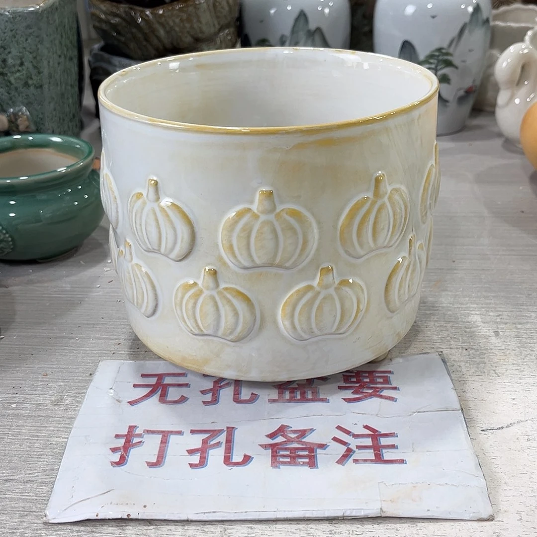 口径  16-14陶瓷绿植多肉微瑕花盆