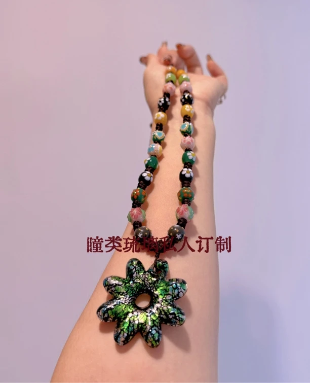 非金属玻璃项链 清货特价长款琉璃手工定制项链，no退no换理性下单