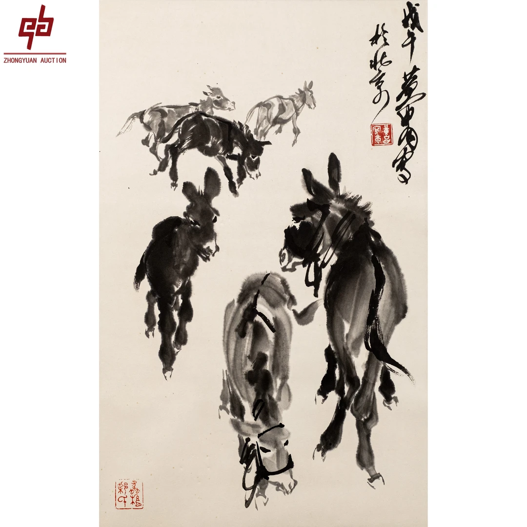 "lot4304 黄老款 驴 立轴 44cm*69cm约2.7平尺"