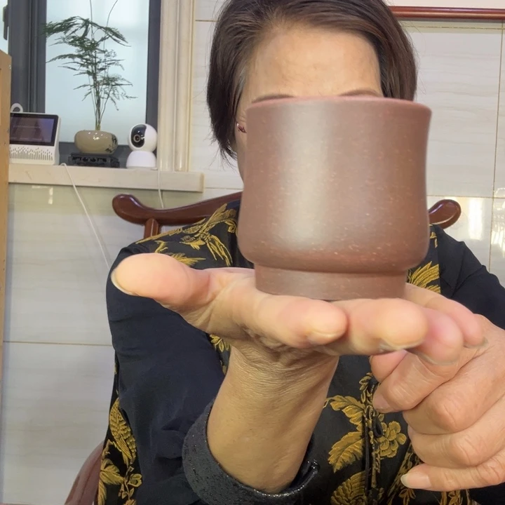 北***双茶杯紫砂微瑕红皮龙龙主人杯120cc
