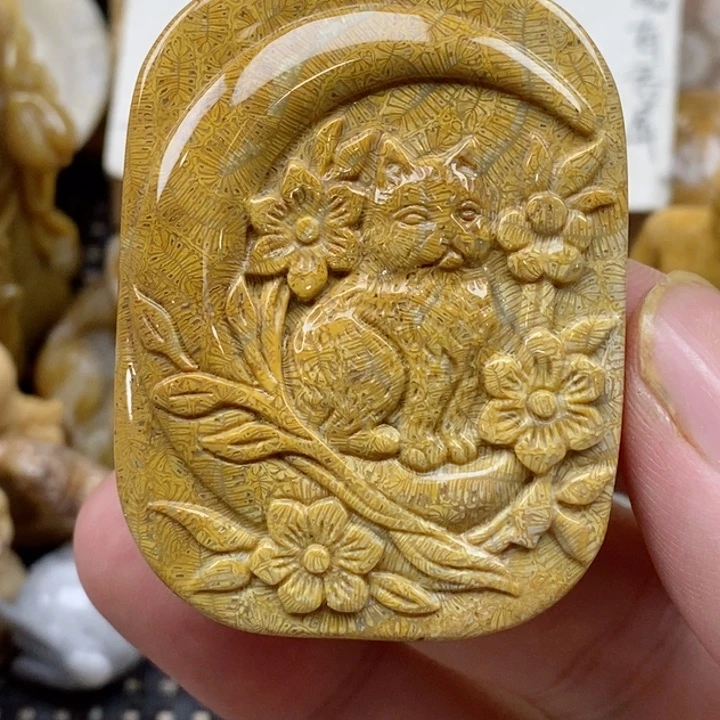 颈饰未镶嵌硅化珊瑚（珊瑚玉）