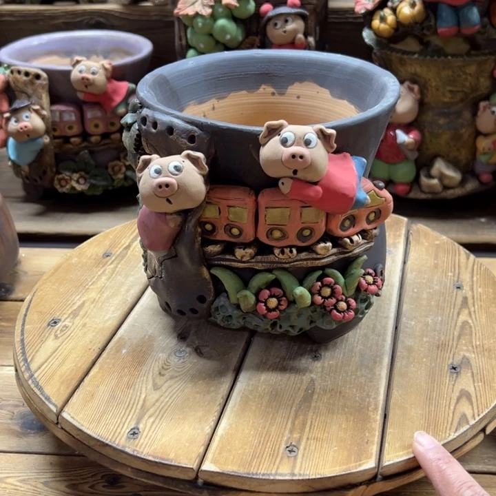 嘻哈多肉花盆百搭