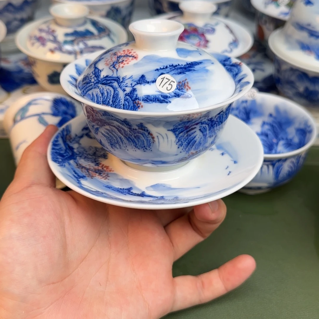 彦祖纯手工手绘茶具175