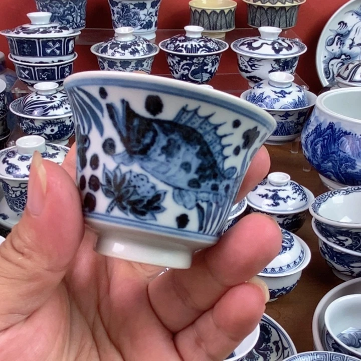 摆件景德镇手绘杯杯杯