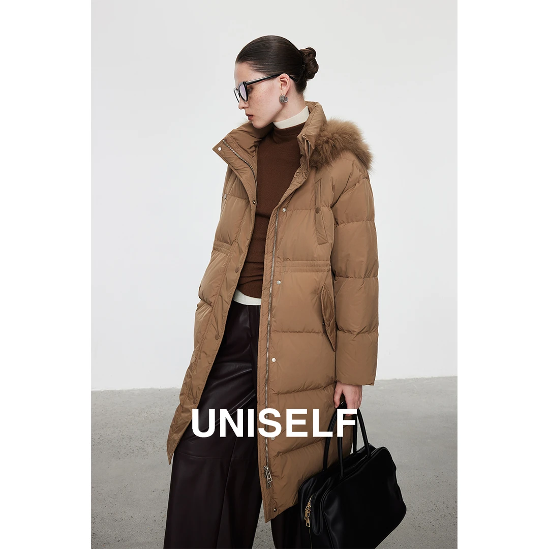 UNISELF2024高级感90白鹅绒外套百搭轻奢羽绒服100433