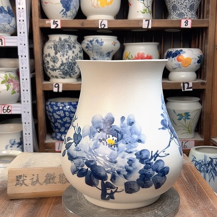 陶高27鱼尾兰兰牡丹陶瓷