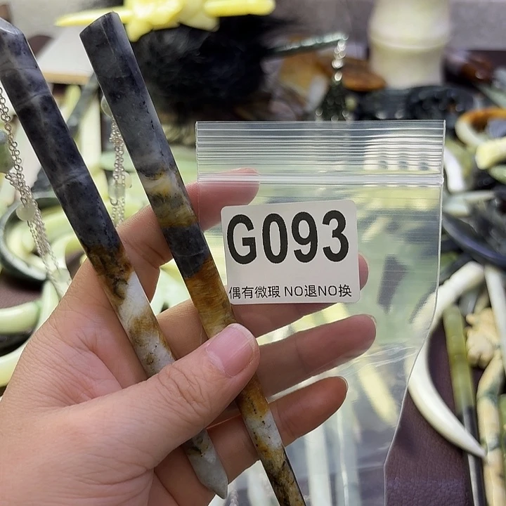 A***a蛇纹石玉合金发饰