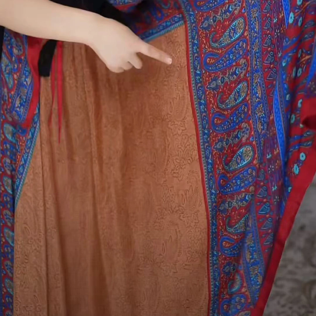 A296肉橘色大摆裙