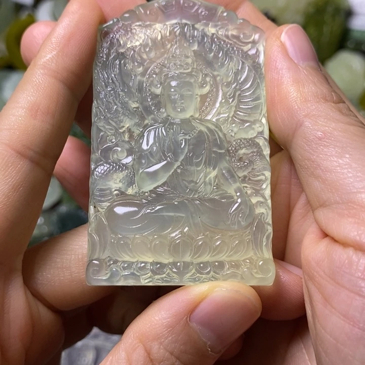 岫玉岫玉挂件未镶嵌和****✔