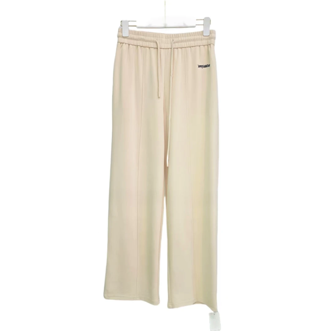 8294-LSEUY字母刺绣（两色）空气层直筒裤