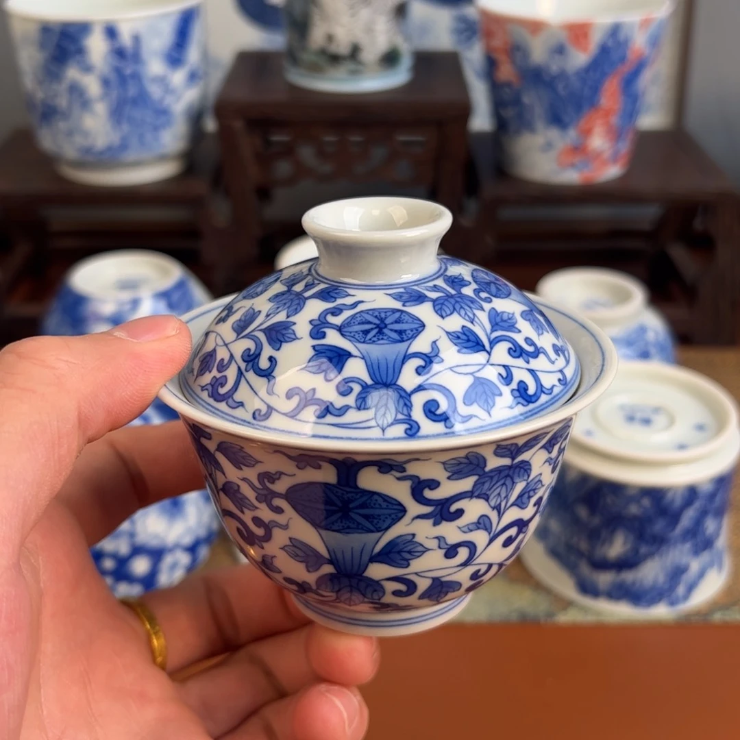 瓷片景德镇茶器手工手绘