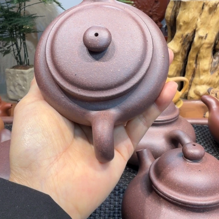 茶壶紫砂底槽清扁鼓150cc特价