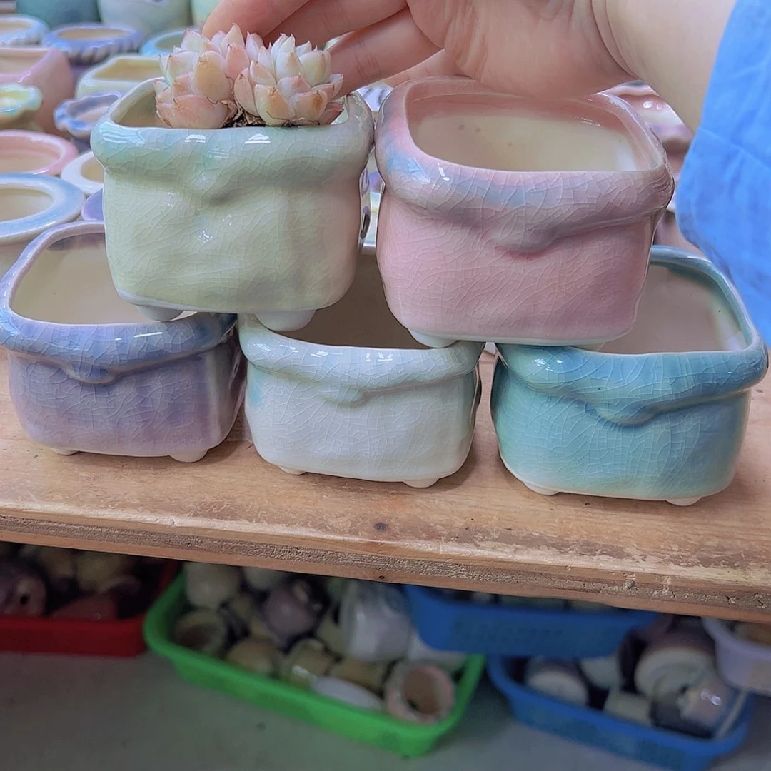 陶瓷花盆当场满12包邮