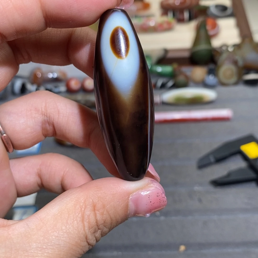 清***月玛瑙/玉髓合金手链