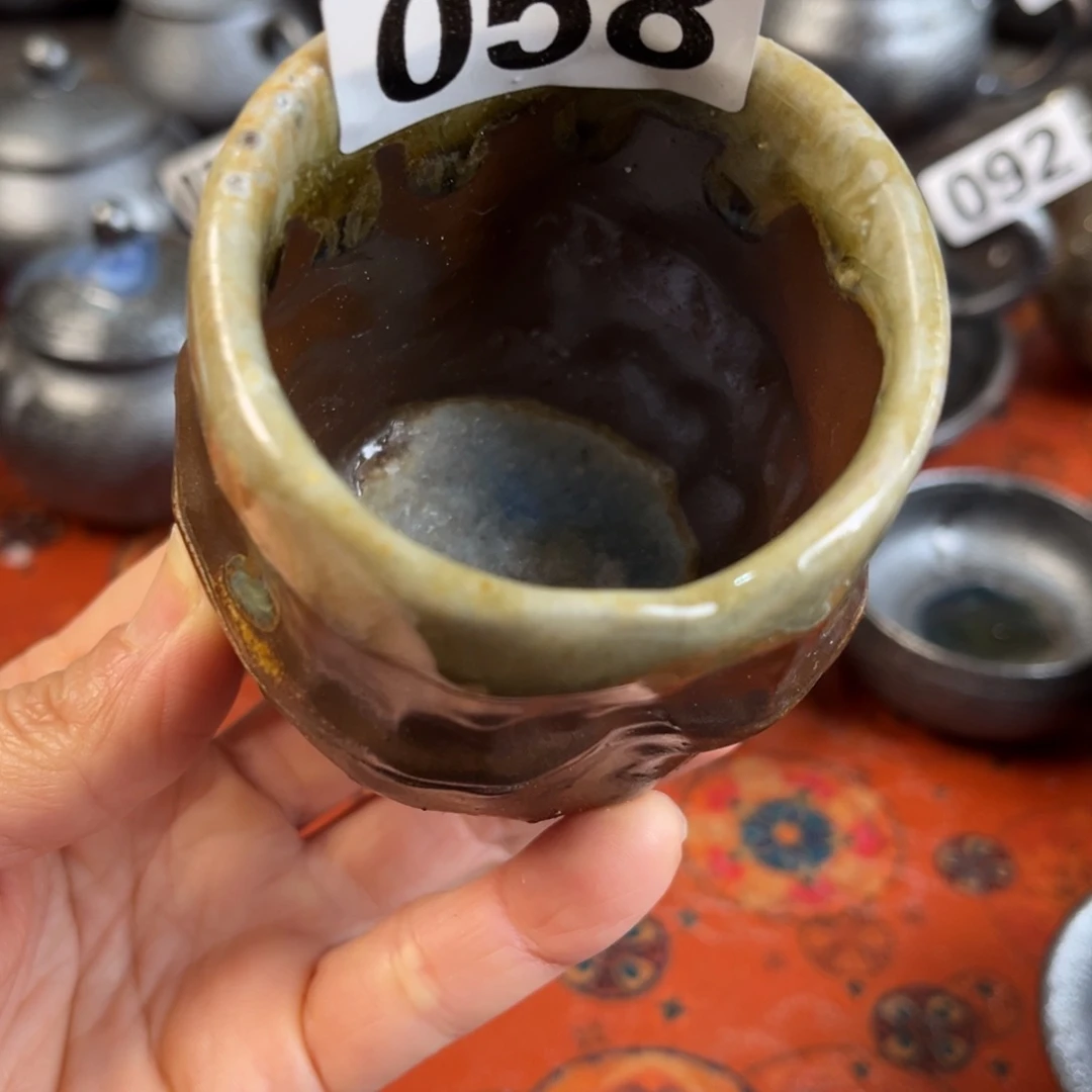 柴烧茶器主人杯杯柴烧