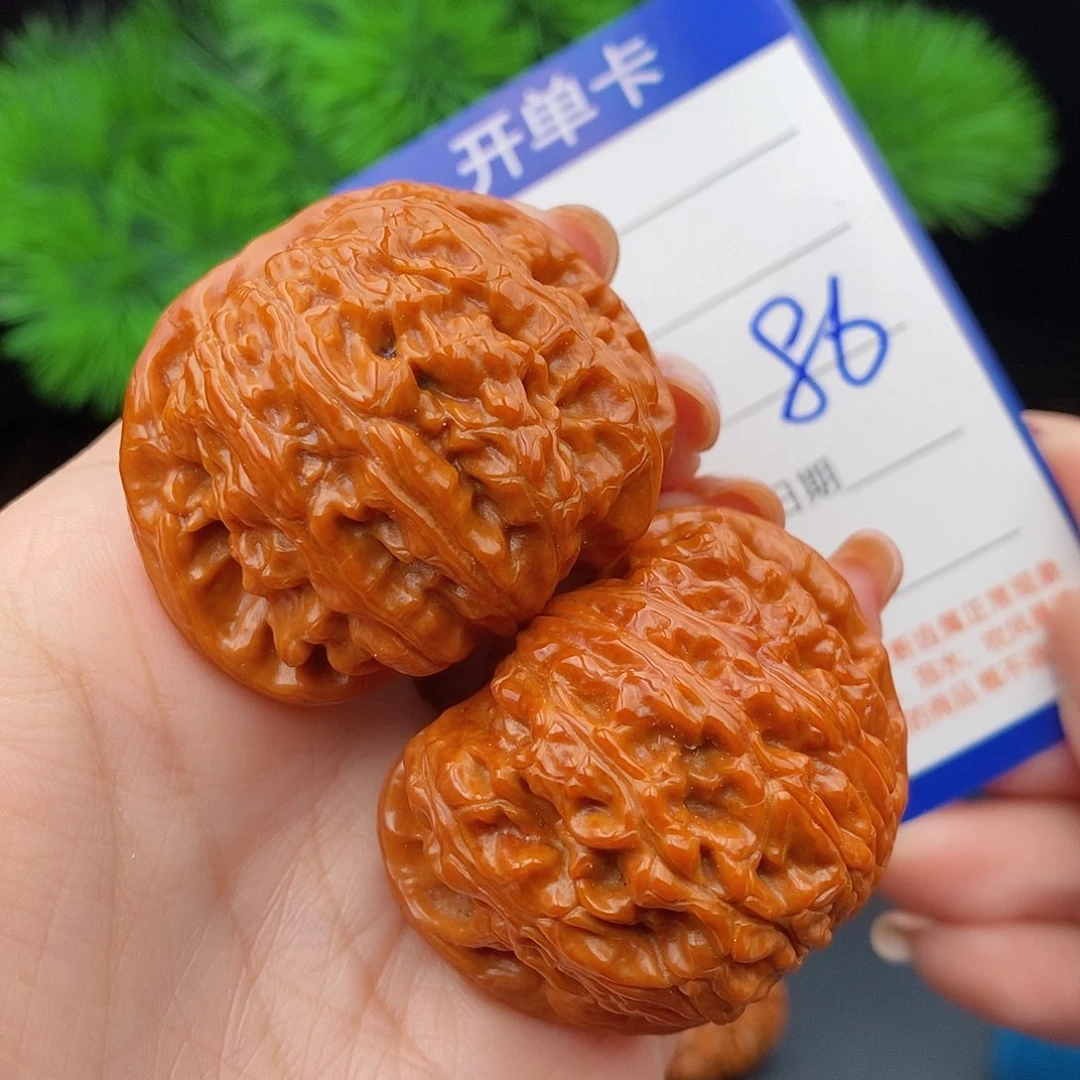 文玩核桃把件44球白86