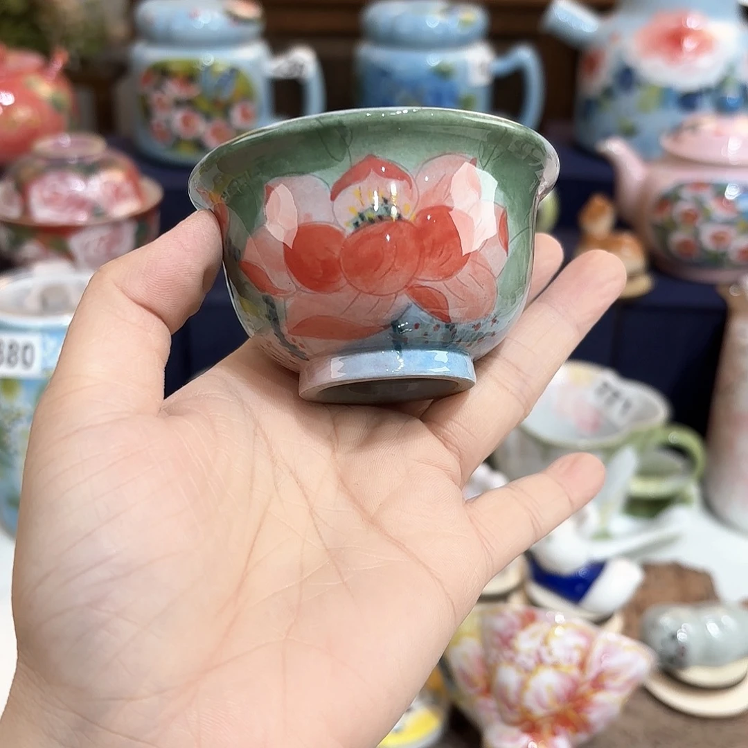 景德镇手绘高温釉下彩陶瓷茶具
