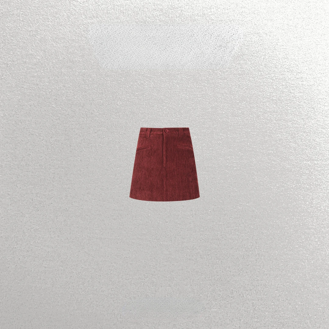 【欧尼初恋裙】韩系简约百搭雪呢绒A字短款半身裙WT44RSY049