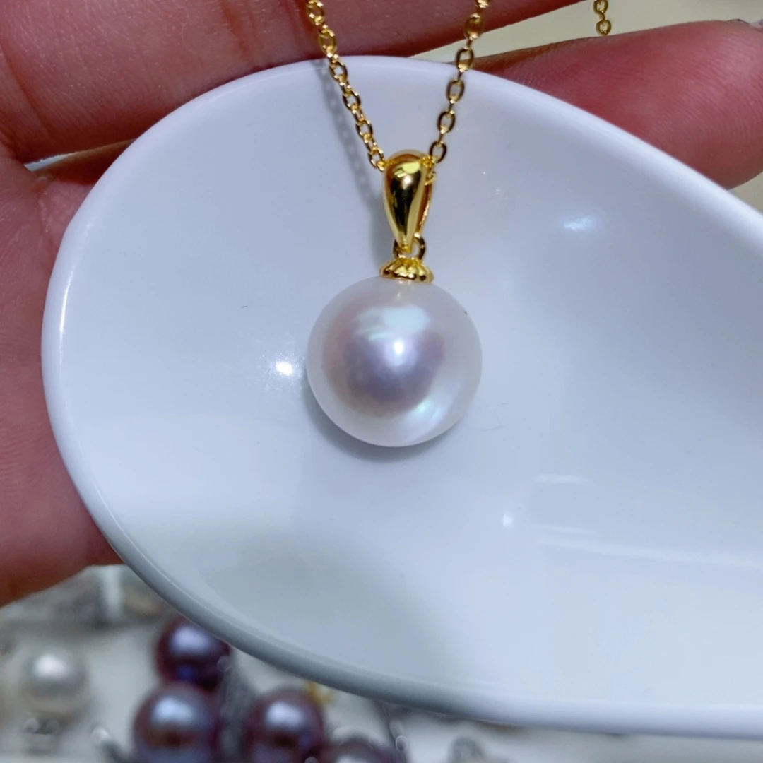 淡水珍珠吊坠(赠链)银S925镶嵌