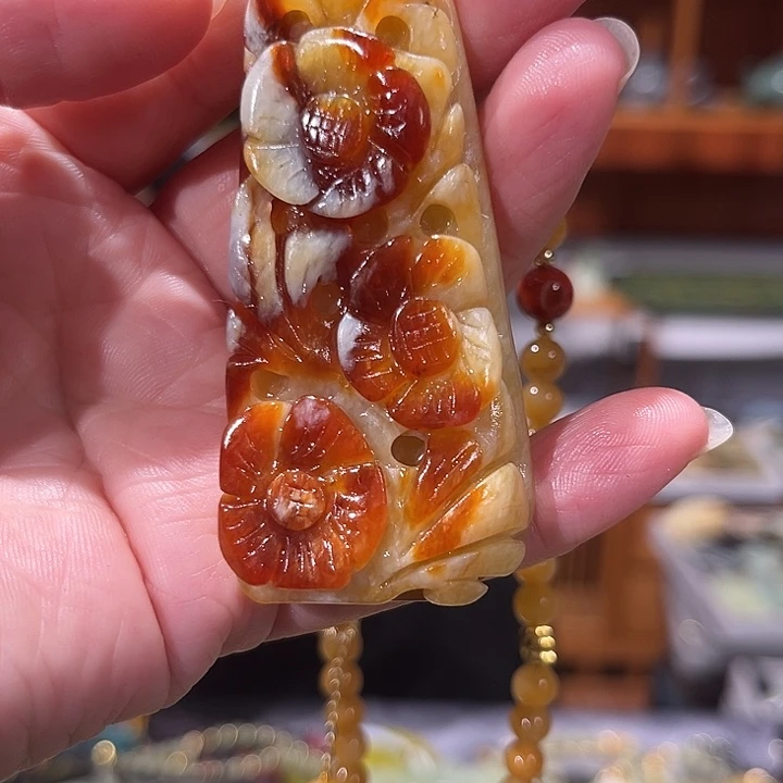 未镶嵌岫玉毛衣链