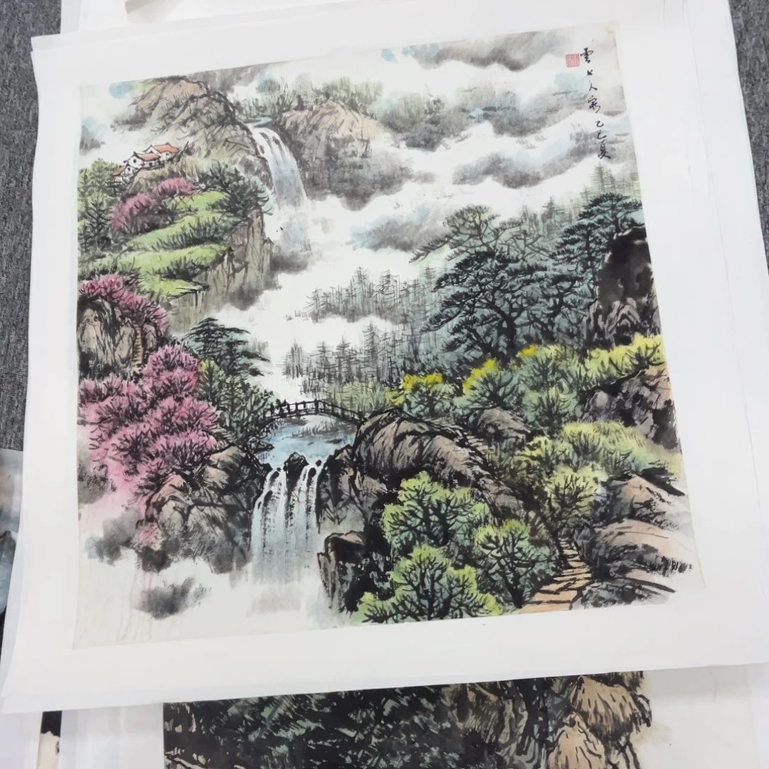国画绘画作品多次参加全国68.68