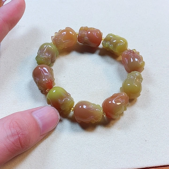 翡翠未镶嵌扳指手串23