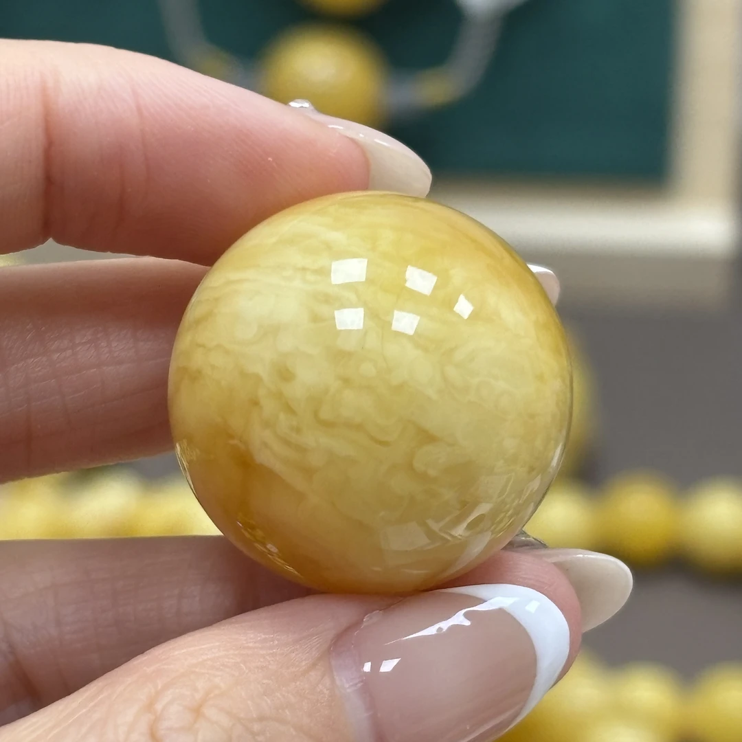 26.2mm瑕疵（带内裂）·小妖珠宝天然原矿琥珀蜜蜡