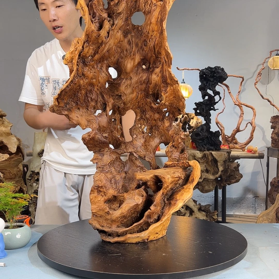 浦***）香榧木皖南根雕666自然一体