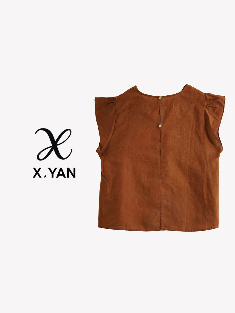 641百搭夏季圆领夏季法式衬衫上衣韩版女装纯色8C3390