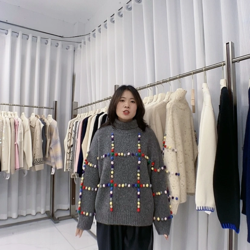 【闪购商品】灰色彩色疙瘩针