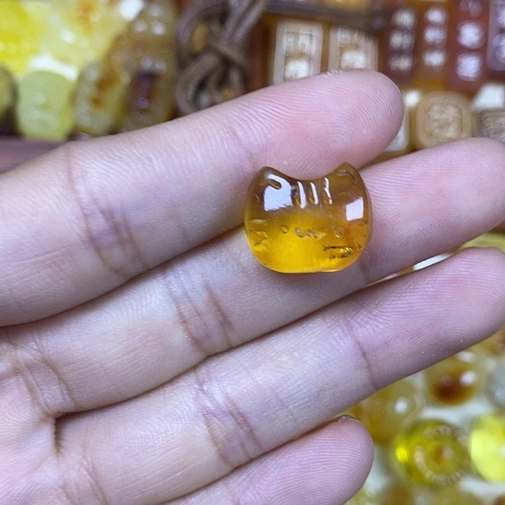 吊坠橄榄核小猫头39