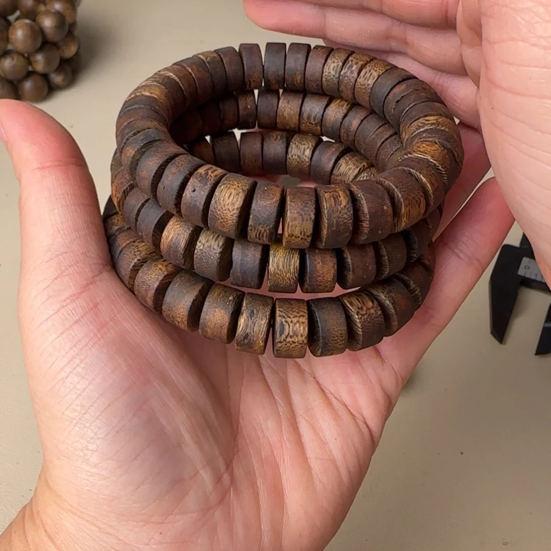 沉香手串绿棋张勺子算盘珠多样性发货1条16克