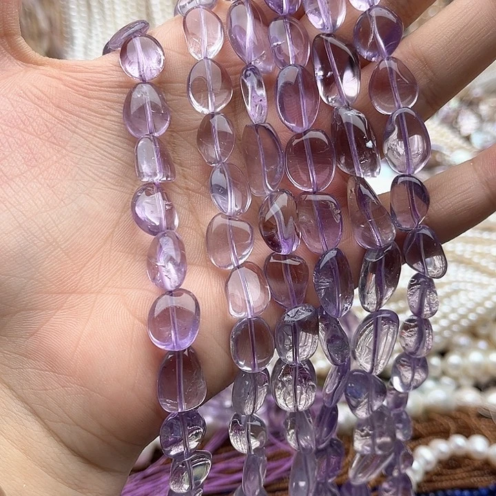 未镶嵌玛瑙/玉髓珠宝半成品一条玻利维亚紫晶随型