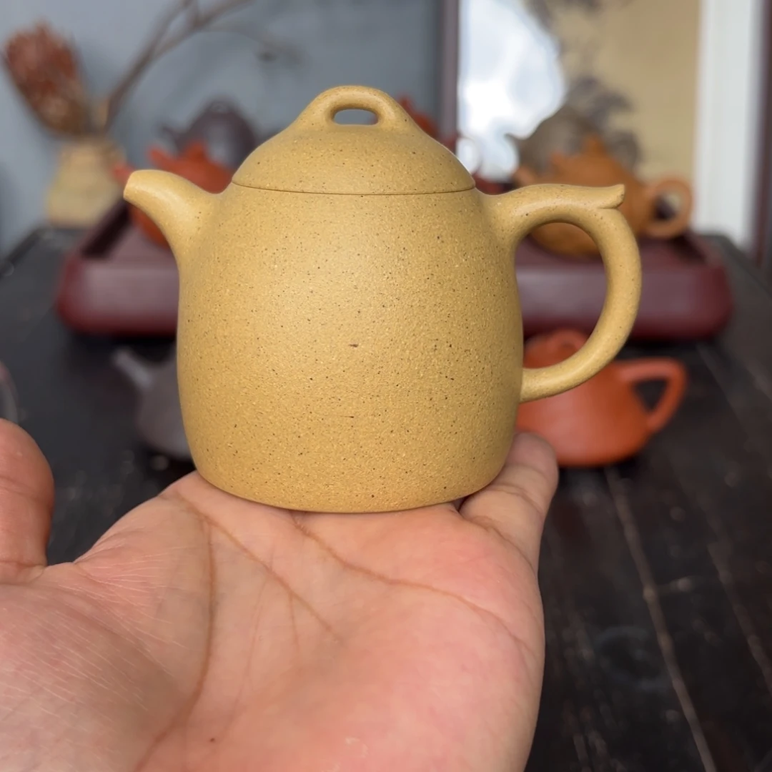 茶壶紫砂秦权130毫升梨皮绿泥