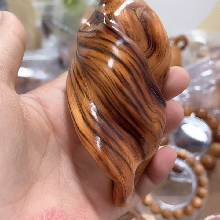 旧***话柏木（崖柏）太行崖柏虎皮纹巴巴壶