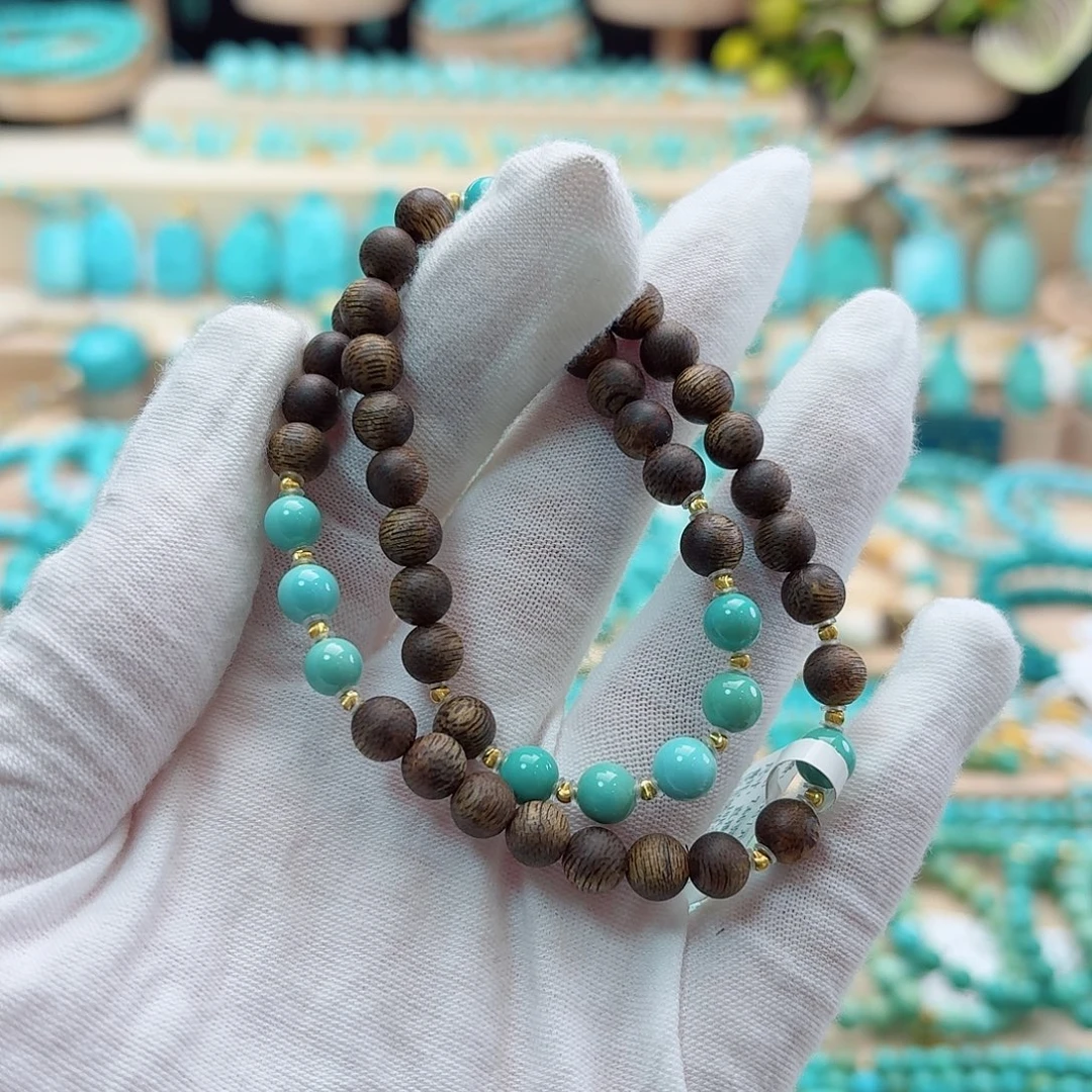 绿松石18K金镶嵌珠宝奇石