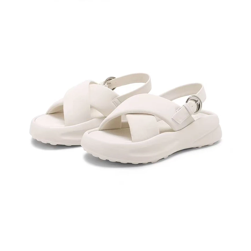 【断码清仓】一字式扣带时装凉鞋防滑厚底凉鞋时尚女款露趾10-580